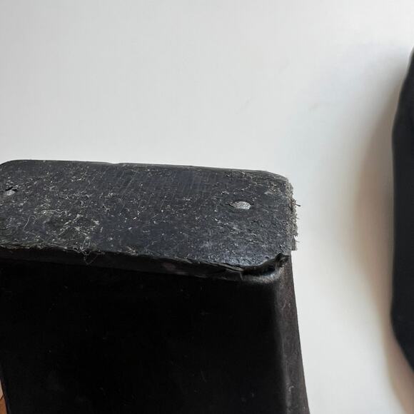 Vintage 90s Black Suede Leather Slingback Mules Heels Size‎ 10 Victorian Gothic - Picture 5 of 10